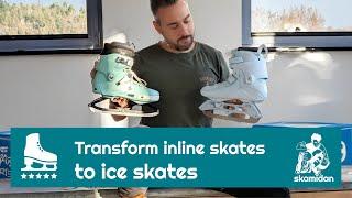 Ice blades for inline skates | How to transform inline skate to ice skates | Ice skating Know-how