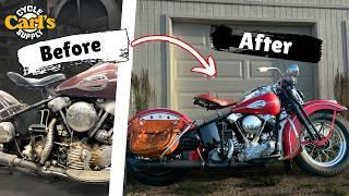 Flight Red 1942 Harley Davidson FL Before and After Restoration Review 