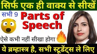 Parts of speech | All Parts of speech in English Grammar | Parts of speech in Hindi || Kanchan Ma'am