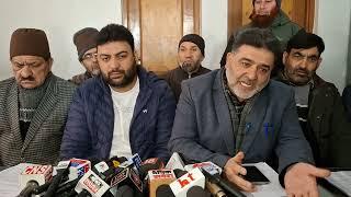 After meeting with Omar Abdullah  sajad parray & Wajahat durani  addressing media