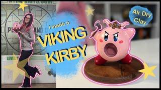 I Made a Viking Kirby out of Air Dry Clay! | Kyra Waits #kirby #kyrawaits