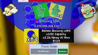 I Got A 85x Balloon Blessing In Bee Swarm Simulator!