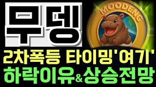 무뎅코인 2차폭등 타이밍'여기'하락이유&상승전망