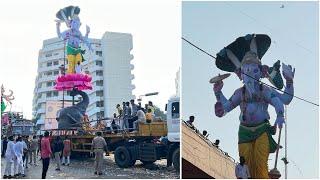 Tallest Ganesh Stuck at Telugu Thalli Flyover | Lord Ganesha Nimajjanam Shobhayatra 2024 | #ganesh