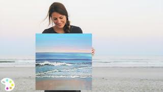 How to Paint in Acrylics | Ocean Painting Tutorial