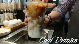 Cafe Vlog | Cold Drinks | Iced Americano | Iced Fresh Milk | Iced Caffe Latte |