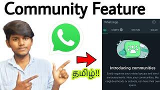 whatsapp community feature tamil / how to use whatsapp community in tamil/whatsapp community option