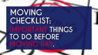 Moving Checklist - Important Things to Do Before Moving