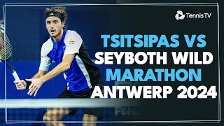 MARATHON Stefanos Tsitsipas vs Thiago Seyboth Wild Match  | Antwerp 2024 Highlights