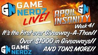 Game Nerdz Live - GIVEAWAY- A -THON!!! Plus April Insanity Week 4, Golden Geek Awards, and More!