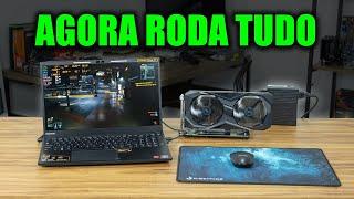 INSTALEI UMA PLACA DE VÍDEO NO NOTEBOOK POSITIVO VISION R15, EGPU 2024