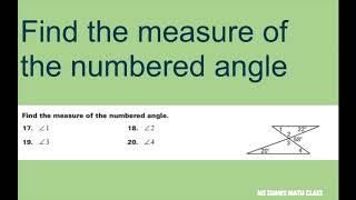 Find the measure of numbered angles. Exterior Angles Theorem. Triangles