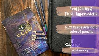 Adult Coloring | No words minced, first thoughts on Castle Art's new Gold Pencils