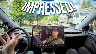 My Wife's LONGEST 0 Takeover Tesla FSD Experience!