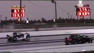 1500 HP Turbo LS Miata Kart Races Cleetus McFarland in Leroy The Savage at Street Car Takeover