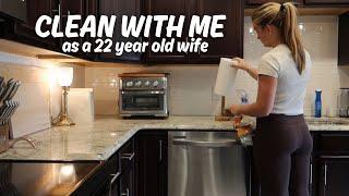 Clean with me as a 22 year old wife