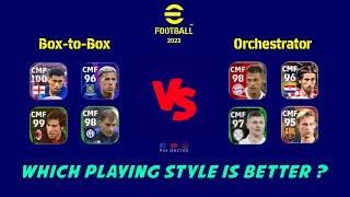 Box to Box vs Orchestrator Midfielder Playing Style Comparison |  eFootball 2023 Mobile