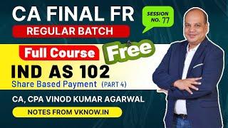 CA Final FR IND AS 102 - Lecture 4 | Share Based Payment