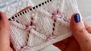 İki şiş ile renkli kolay örgü modeli (bebek örgü modeli) /Strickmuster /knitting patterns