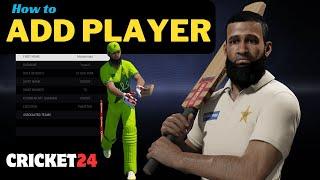 How to add Player in Cricket 24