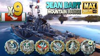 Battleship Jean Bart: 9 ships destroyed - World of Warships