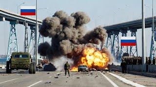 TODAY! A 320-ton Russian ammunition convoy was destroyed by Ukraine on the Crimean bridge - ARMA 3
