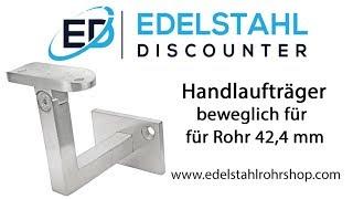 Edelstahl Handlaufträger beweglich für Rohr 42,4 mm