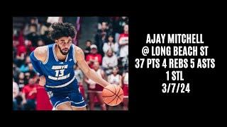 Ajay Mitchell @ Long Beach St (37 PTS 4 REBS 5 ASTS 1 STL) 3/7/24