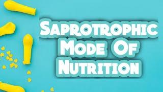 Nutrition in Plants। Part-7 Saprotrophic mode of Nutrition। NCERT Class 7 Science Chapter 1