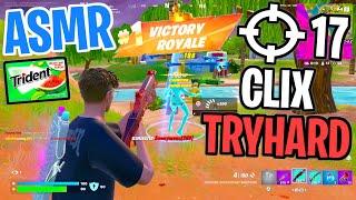 Fortnite ASMR  Clix Skin Tryhard Win! Relaxing Gum Chewing  Controller Sounds + Whispering 