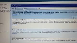 How to install the Adafruit Motor Control Library for the L293d motor shield