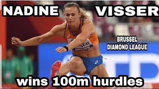 Nadine Visser wins Womens 100m hurdles Brussels diamond league 2021 Tappa take bronze