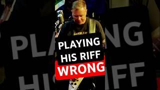 JAMES HETFIELD DOESN'T KNOW HOW TO PLAY HIS OWN RIFF #METALLICA #shorts