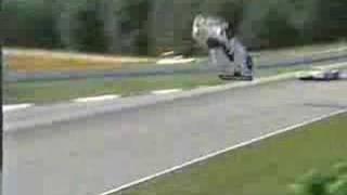 Le Mans Porsche GT1 did backflip on track and crashed