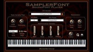 SamplerFont SoundFont Player VST, VST3, Audio Unit Plugins. SF2 Sampler for Windows and Mac 64 bit