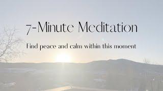 Quick Meditation to bring calm