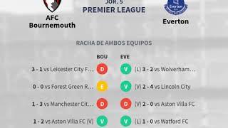 Previa AFC Bournemouth vs Everton - Jornada 5 - Premier League 2019 - Pronósticos y horari...