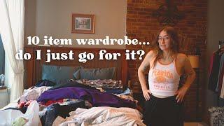 REALISTIC first attempt at a 10 item wardrobe… || my minimalism journey