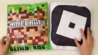 [paper diy🩶] ROBLOX and MINECRAFT Blind Bags unboxing! | asmr