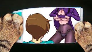 Witch Seduces Steve | Minecraft Flipbook Anime Ep15 | Cat Flipbook