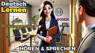 Deutsch Lernen| Mein Vorstellungsgespräch| Sprechen & Hören| Deutschkurs| Geschichte & Wortschatz