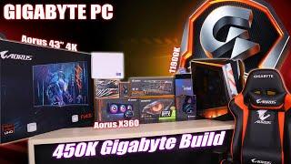 Gigabyte PC | Aorus 43" 4K Gaming Monitor FV43U | Aorus X360 | 450K Gigabyte PC Build  . Hasan Vlogs