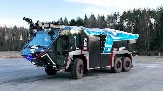 Гибридный двигатель Scania в пожарной машине аэропорта