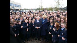 President and Sabina Higgins open school building for St. Patrick's Academy in Dungannon