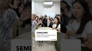 Minlab bawa barang random ke kantor! auto basah-basahan #whitelab #beneransebagusitu #karyawan