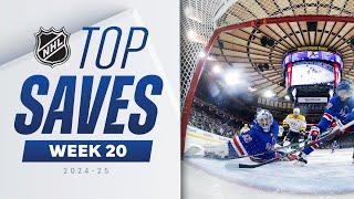 "The 360°!" ‍ Top NHL Saves of Week 20 | 2024-25 Highlights