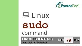 Linux sudo command summary with examples