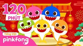 Giao thừa với Cá mập con  Năm mới tốt lành + Tuyển tập | Baby Shark Pinkfong! Nhạc thiếu nhi