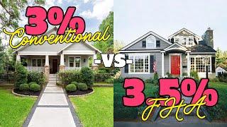 3.5% Down FHA vs. 3% Down Conventional