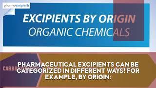 Excipient Basics and Definitions